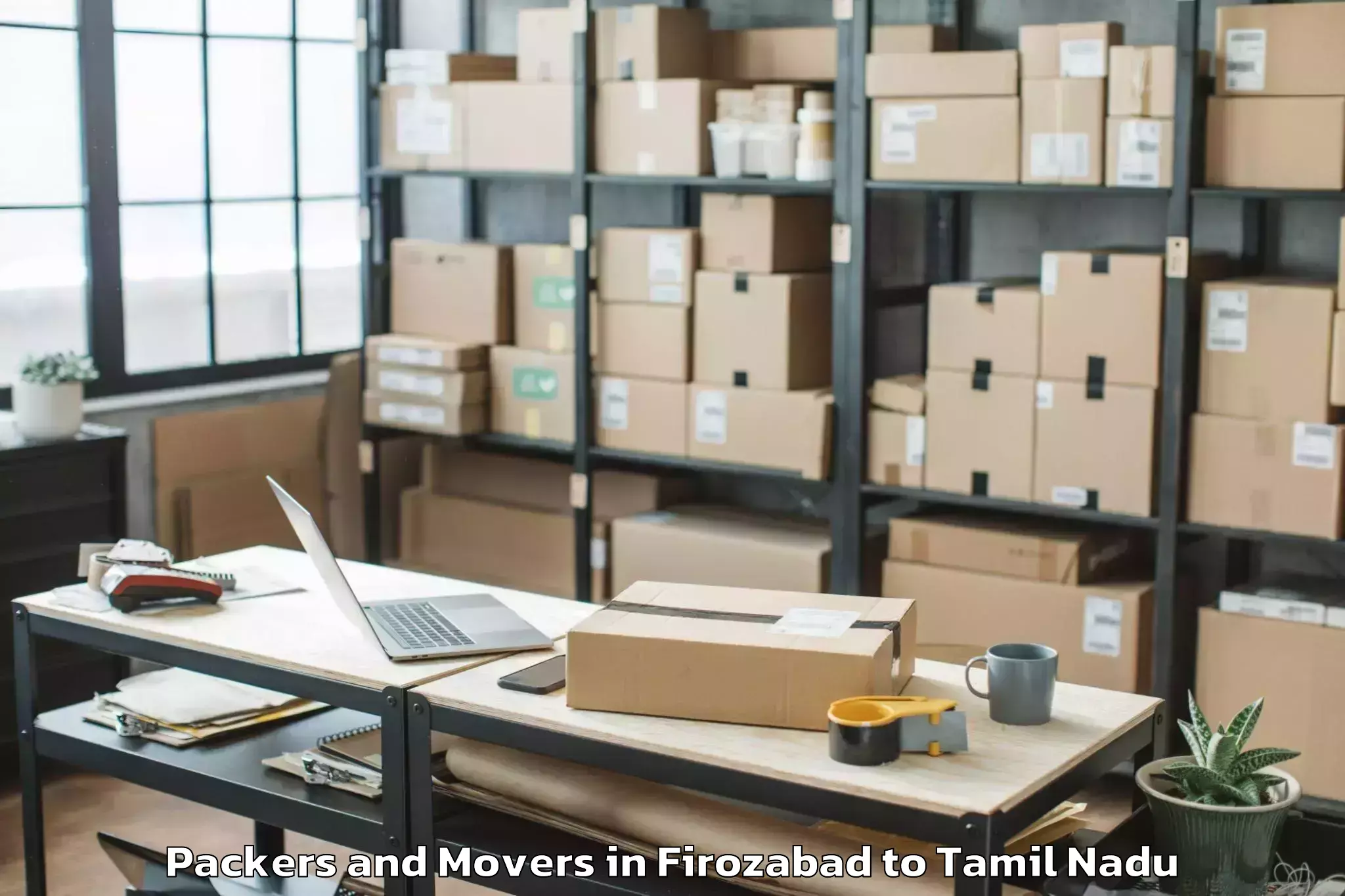 Professional Firozabad to Kattivakkam Packers And Movers